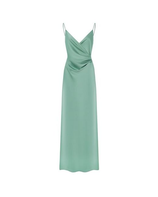 Obsession Silk Платье с запахом вискоза повседневное макси размер XS/M зеленый