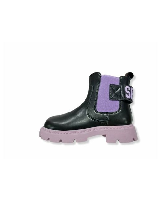 Paliament Ботинки демисезонные на молнии укрепленный мысок нескользящая подошва размер 26 фиолетовый черный