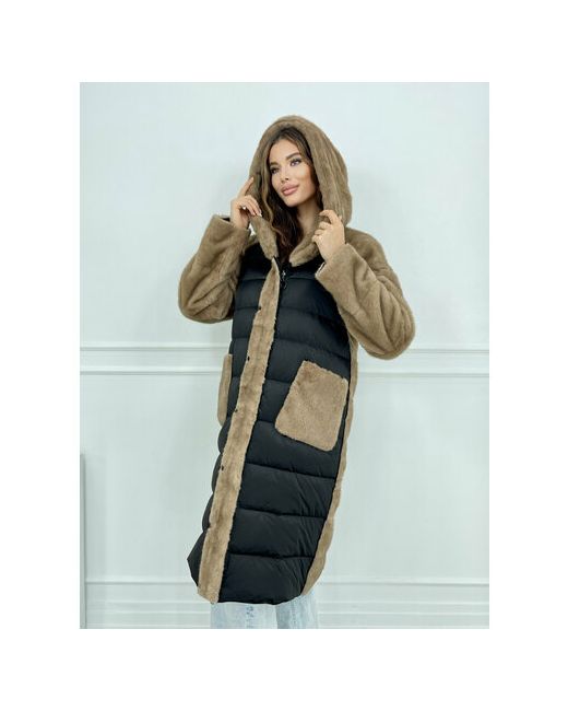 Karmelstyle Куртка зимняя удлиненная силуэт прямой размер 60