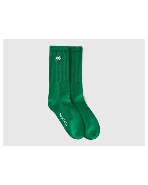 United Colors Of Benetton Носки унисекс 1 пара высокие размер L INT зеленый