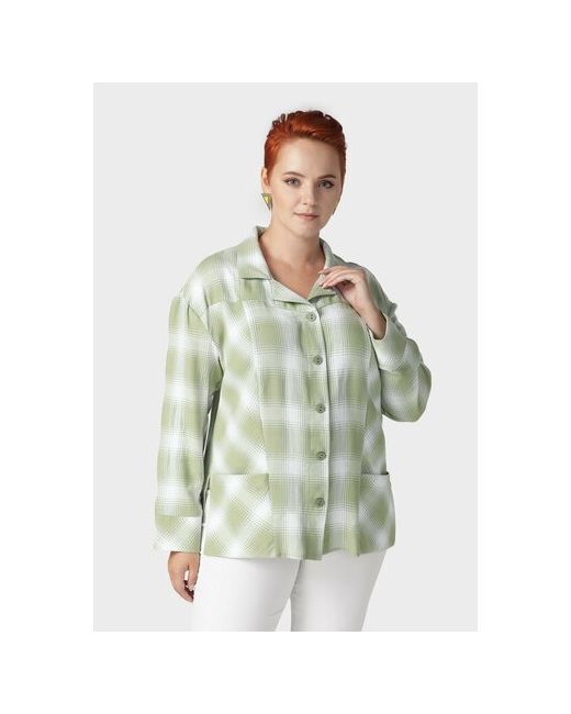 GalaGrosso Блуза повседневный стиль длинный рукав размер 60 зеленый