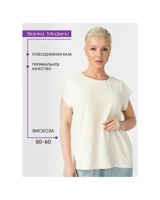 Bianka Modeno Блуза повседневный стиль короткий рукав размер 52