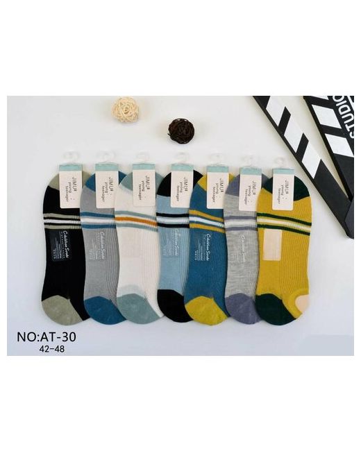 ИвНоски носки 10 пар укороченные размер 42-48 желтый черный