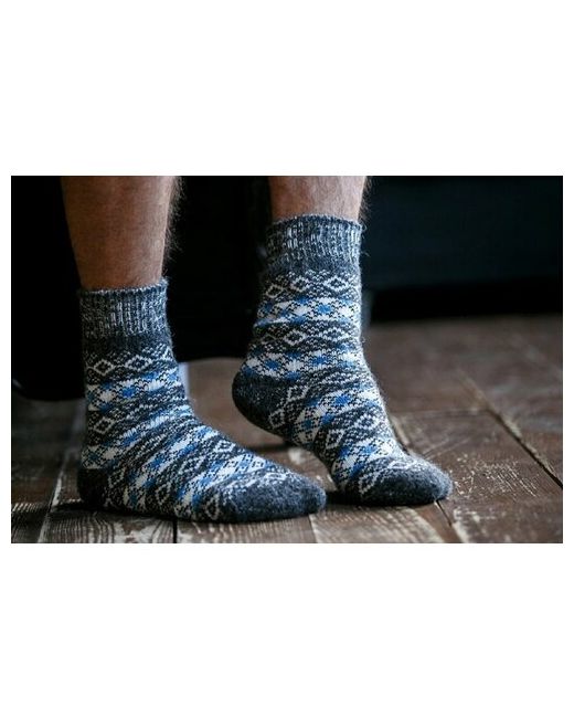 Бабушкины носки носки 1 пара классические размер 41-43 белый синий