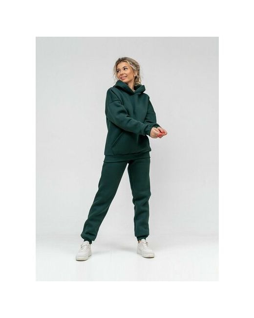 Fashion Freedom Костюм толстовка и брюки оверсайз размер 46 зеленый
