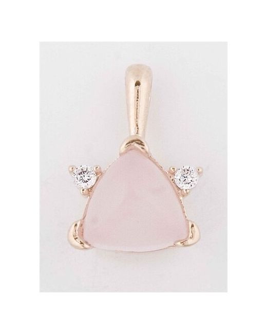 Lotus Jewelry Кулон с розовым кварцем Элизабет