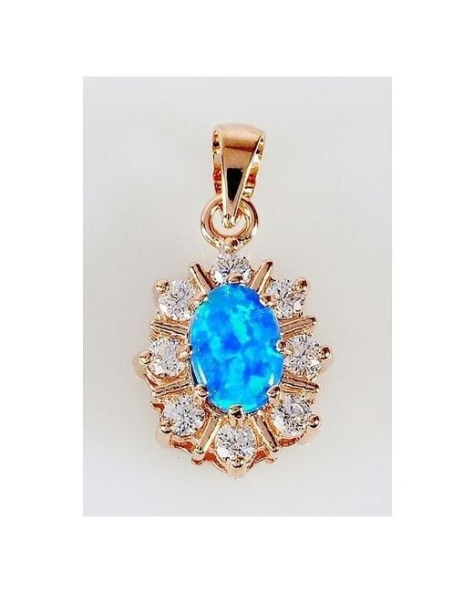 Lotus Jewelry Кулон с синим опалом С лучами