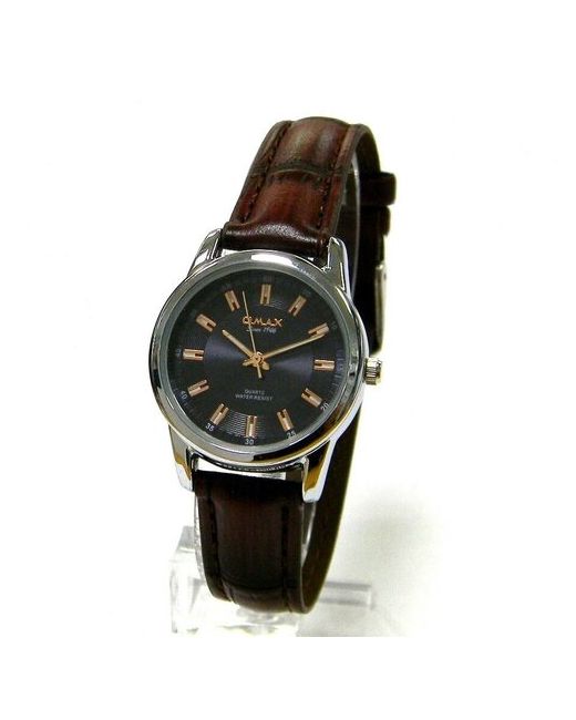 Omax Наручные часы на ремешке коричневый серебряный