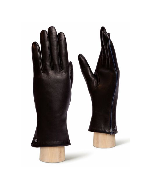 Eleganzza Перчатки зимние натуральная кожа подкладка размер 8.5 черный