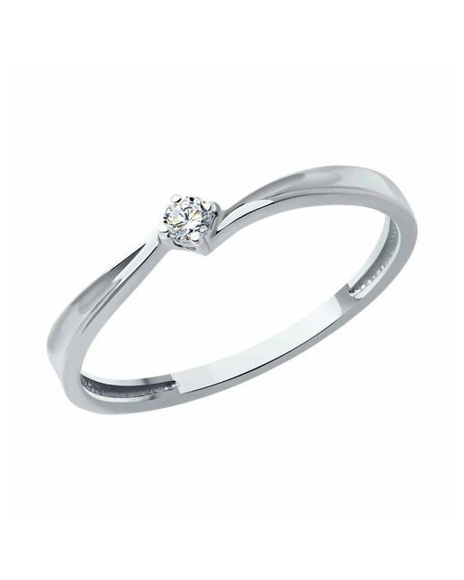 Diamant Кольцо белое золото 585 проба бриллиант размер 16.5
