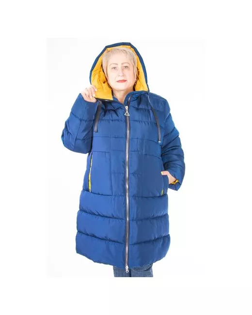 Modtex Куртка зимняя удлиненная силуэт свободный капюшон размер