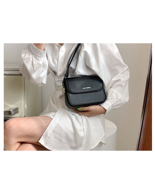 Fashion bag Сумка мессенджер классическая внутренний карман регулируемый ремень черный