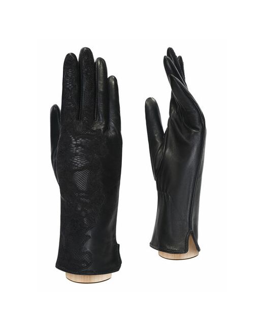 Eleganzza Перчатки зимние натуральная кожа размер 7.5 черный