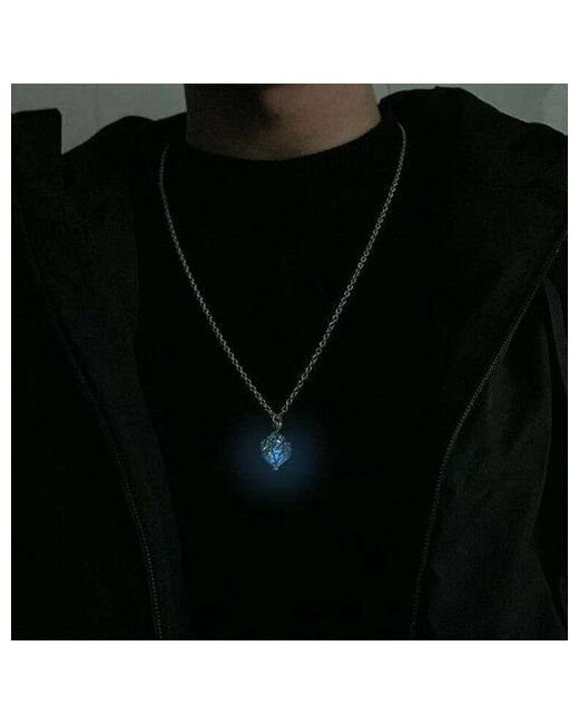 Wiekk Подвеска-кулон Mysterious светящийся кулон стильное украшение-ожерелье из нержавеющей стали на цепочке 70 см