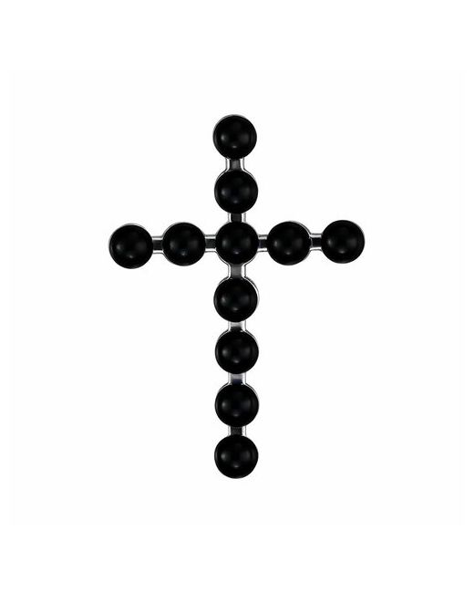 Ювелирочка Подвеска крест серебряная с Янтарем православная.