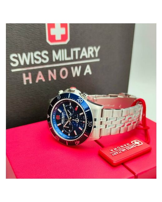 Swiss Military Hanowa Наручные часы Часы наручные Afterburn SMWGI2100703. Кварцевый хронограф. синий серебряный