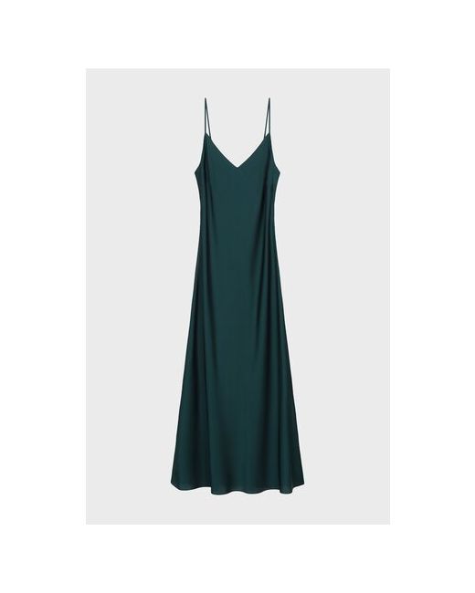 Prav.da Платье-комбинация полуприлегающее миди подкладка размер S зеленый