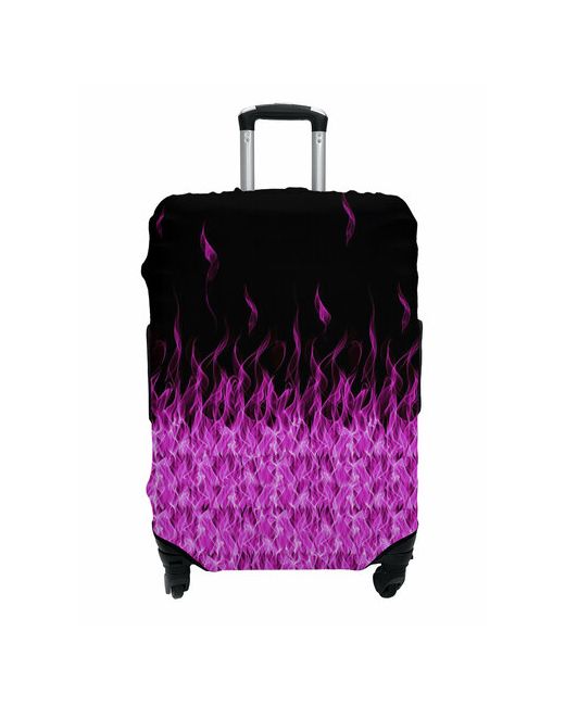 Marrengo Чехол для чемодана текстиль полиэстер износостойкий размер черный розовый