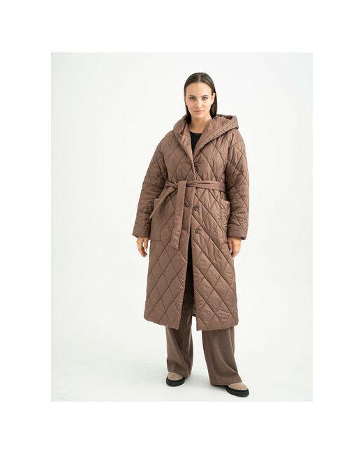 Modress Пальто демисезон/зима силуэт прямой удлиненное размер 46