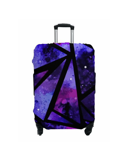 Marrengo Чехол для чемодана текстиль полиэстер износостойкий размер черный фиолетовый