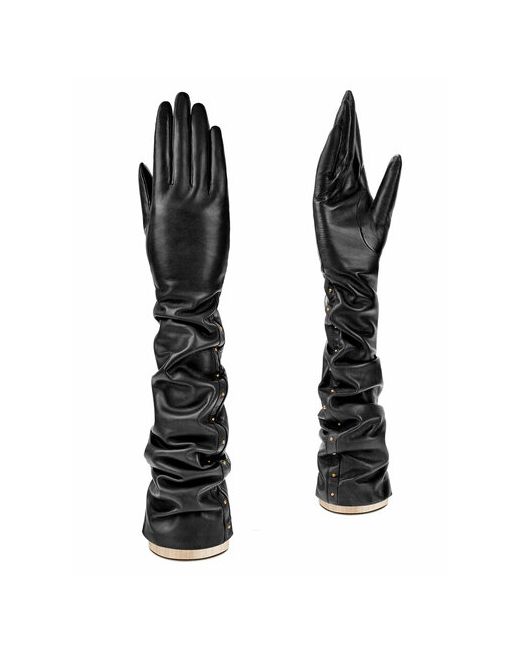 Eleganzza Перчатки зимние натуральная кожа сенсорные подкладка размер 7.5 черный