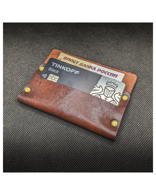 March - leather things Бумажник КАРТХОЛДЕР-1 гладкая фактура без застежки отделение для карт