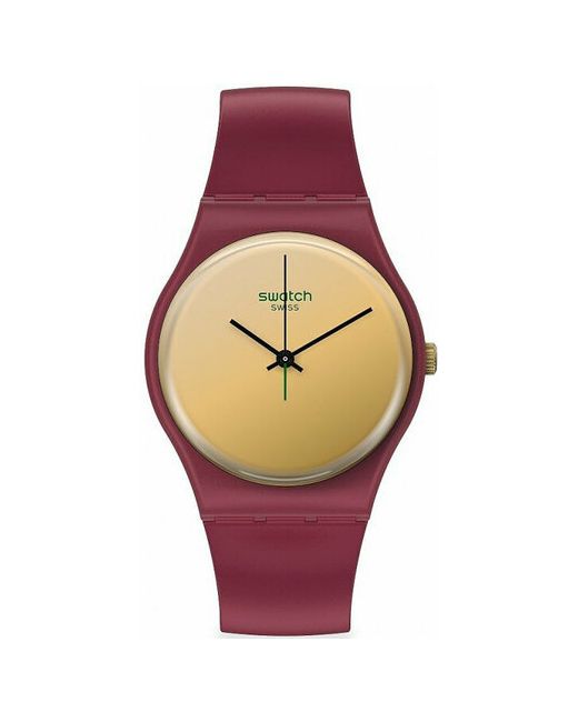Swatch Наручные часы GOLDENSHIJIAN so28r102. Оригинал от официального представителя. бордовый