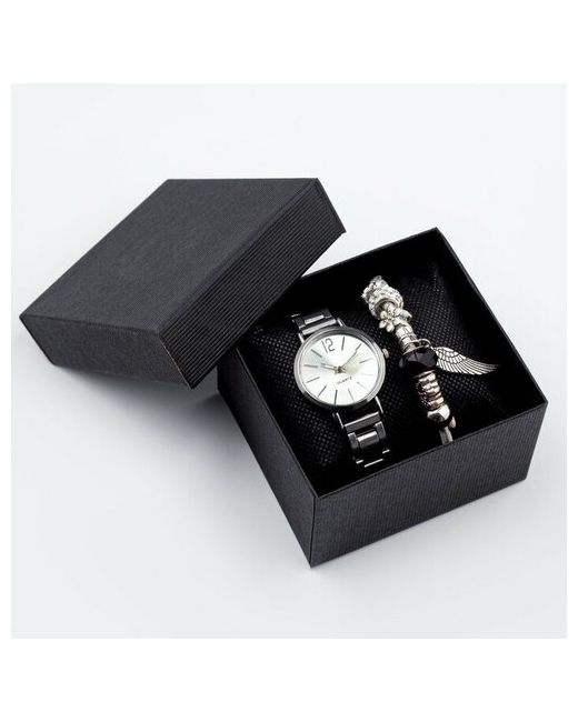 Неизвестен Наручные часы Подарочный набор 2 в 1 Каабон наручные и браслет d-2 см микс