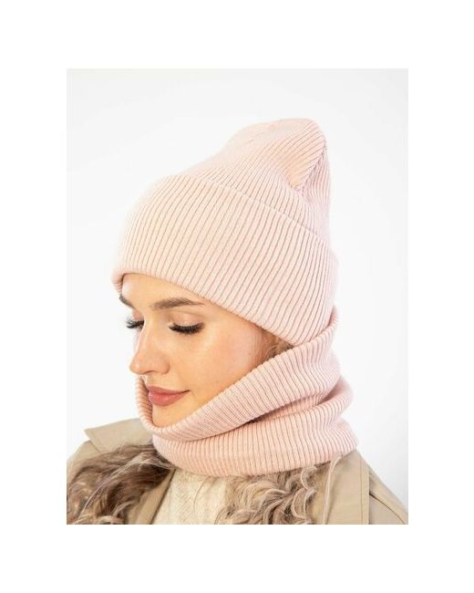 HatWorld Комплект бини демисезон/зима размер 50/56 розовый