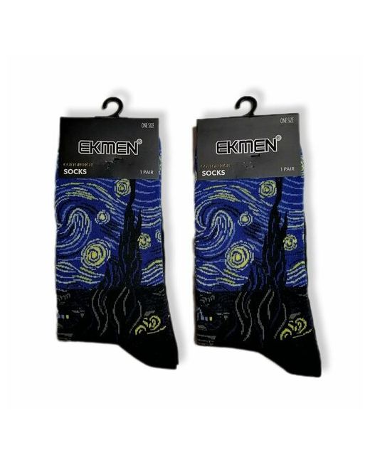 NаNоsосkах носки 2 пары высокие износостойкие на 23 февраля воздухопроницаемые фантазийные Новый год размер 37-41 черный синий