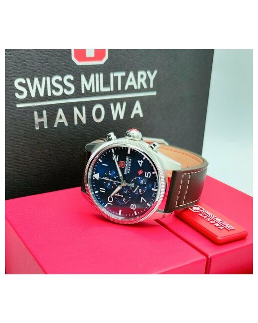 Swiss Military Hanowa Наручные часы Часы наручные Thunderbolt Chrono SMWGC0000402. Кварцевый хронограф синий черный
