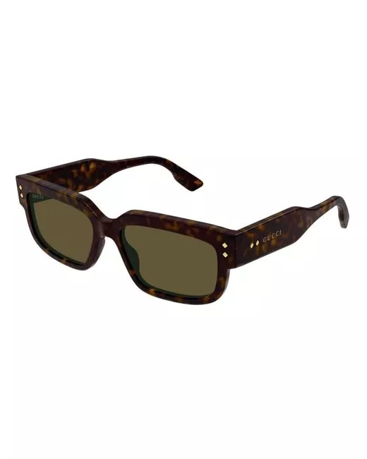 Gucci Солнцезащитные очки прямоугольные для черепаховый