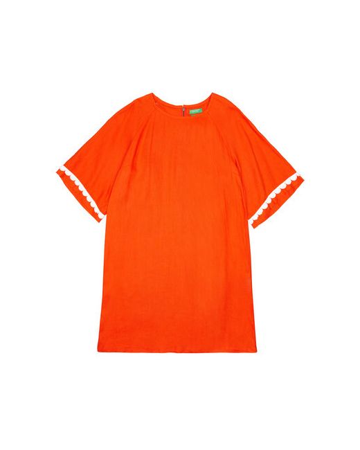 United Colors Of Benetton Платье лен повседневное свободный силуэт мини размер M