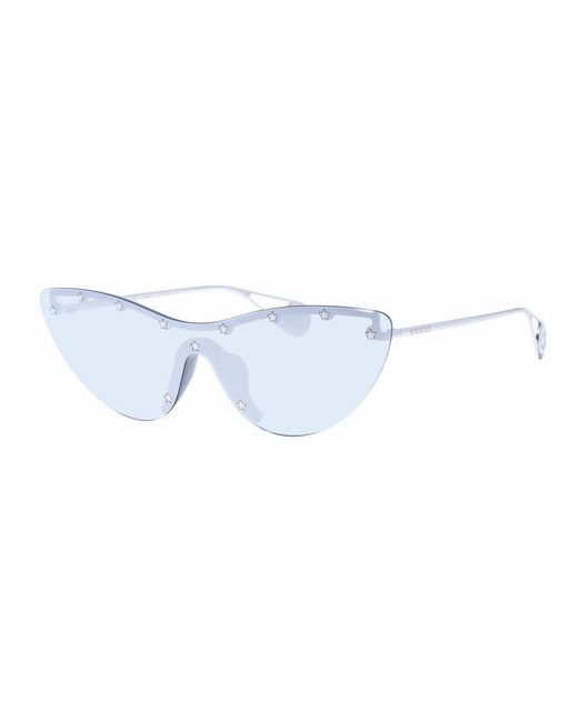 Gucci Солнцезащитные очки монолинза оправа с защитой от УФ для серебряный