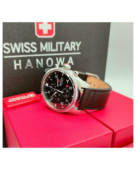 Swiss Military Hanowa Наручные часы Часы наручные Thunderbolt Chrono SMWGC0000401. Кварцевый хронограф. серебряный черный