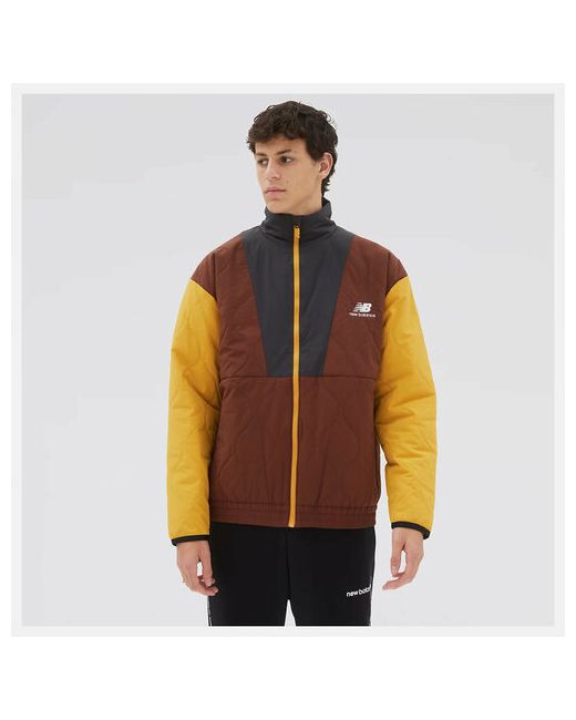 New Balance куртка демисезонная силуэт прямой утепленная ультралегкая размер M мультиколор