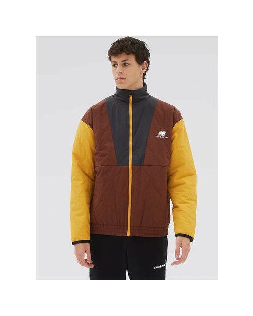 New Balance куртка демисезон/зима силуэт прямой утепленная ультралегкая размер M мультиколор