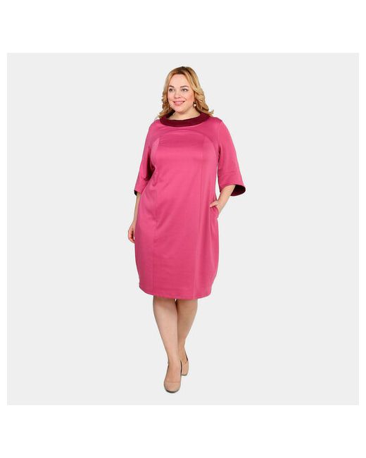 GalaGrosso Платье повседневное размер 50 бордовый розовый