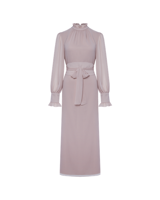 The Robe Платье вискоза вечернее полуприлегающее миди размер S розовый