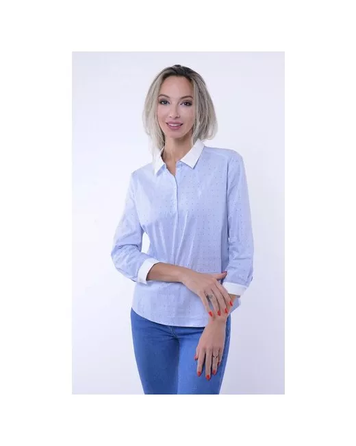 Тамбовчанка Блуза повседневный стиль укороченный рукав размер 52