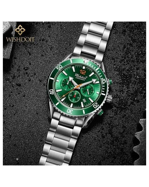 Wishdoit Наручные часы серебряный зеленый