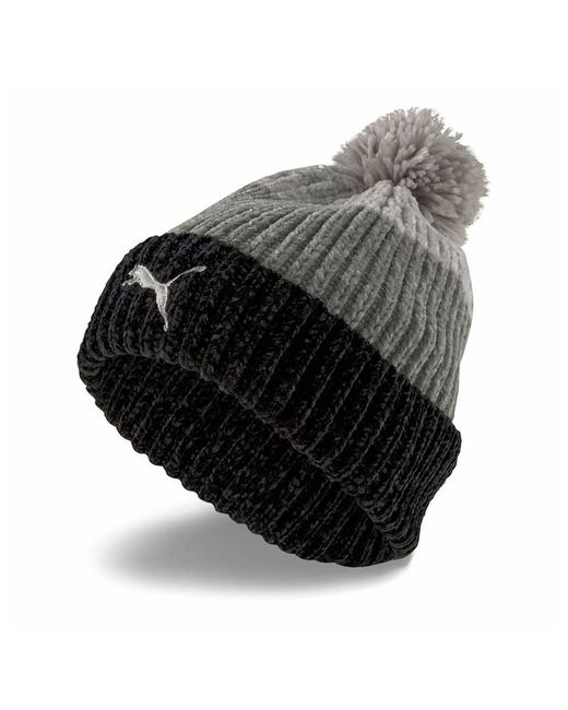 Puma Шапка бини демисезон/зима с помпоном размер OS черный