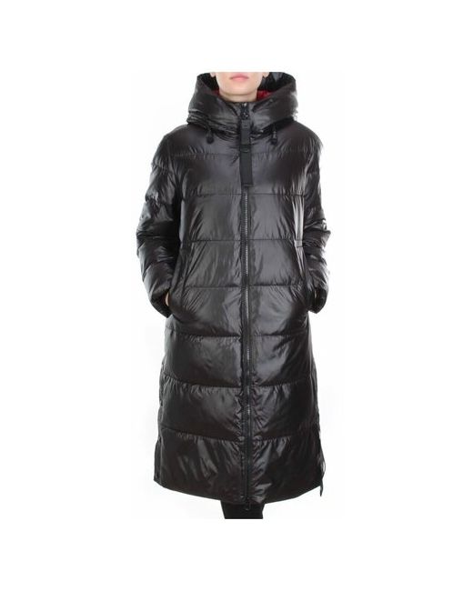 Не определен куртка зимняя удлиненная силуэт прямой стеганая размер черный