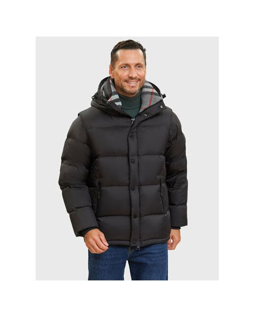 Kanzler куртка зимняя внутренний карман водонепроницаемая подкладка манжеты несъемный капюшон ветрозащитная карманы размер 54