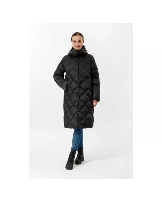 Madzerini куртка демисезон/зима средней длины силуэт прямой капюшон карманы размер 46