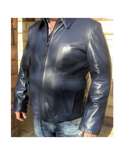ИП Паршков Е.В. Кожаная куртка демисезонная силуэт полуприлегающий карманы размер 56
