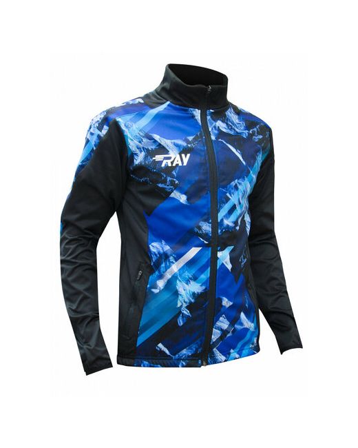 Ray Куртка средней длины силуэт прямой мембранная карманы влагоотводящая ветрозащитная быстросохнущая светоотражающие элементы без капюшона размер 56 синий черный