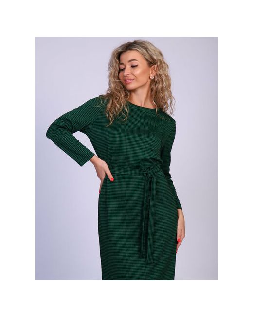 Mojersey Платье повседневное классическое миди размер XL 50 зеленый