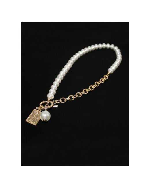 Jewelry Ожерелье из искусственного жемчуга с цепочкой