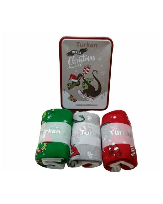 Turkan носки подарочная упаковка фантазийные на Новый год размер 36-41 мультиколор